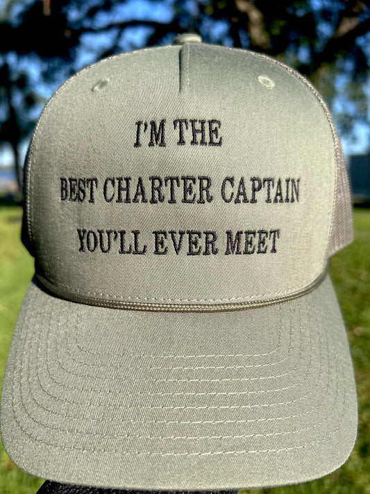 I’M THE BEST CHARTER CAPTAIN YOU’LL EVER MEET(front)300 DAYS A YEAR🪝(side)Hat